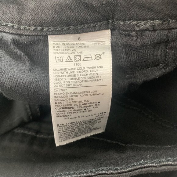 Old Navy Rockstar Super Skinny Jeans Women's Size 6 Black Denim High Rise - Picture 4 of 8